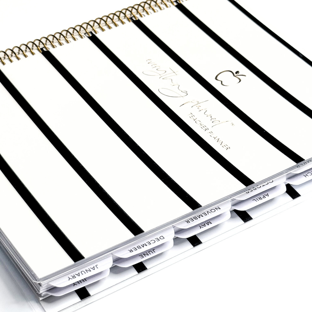 Classic Black Stripe Teacher Planner