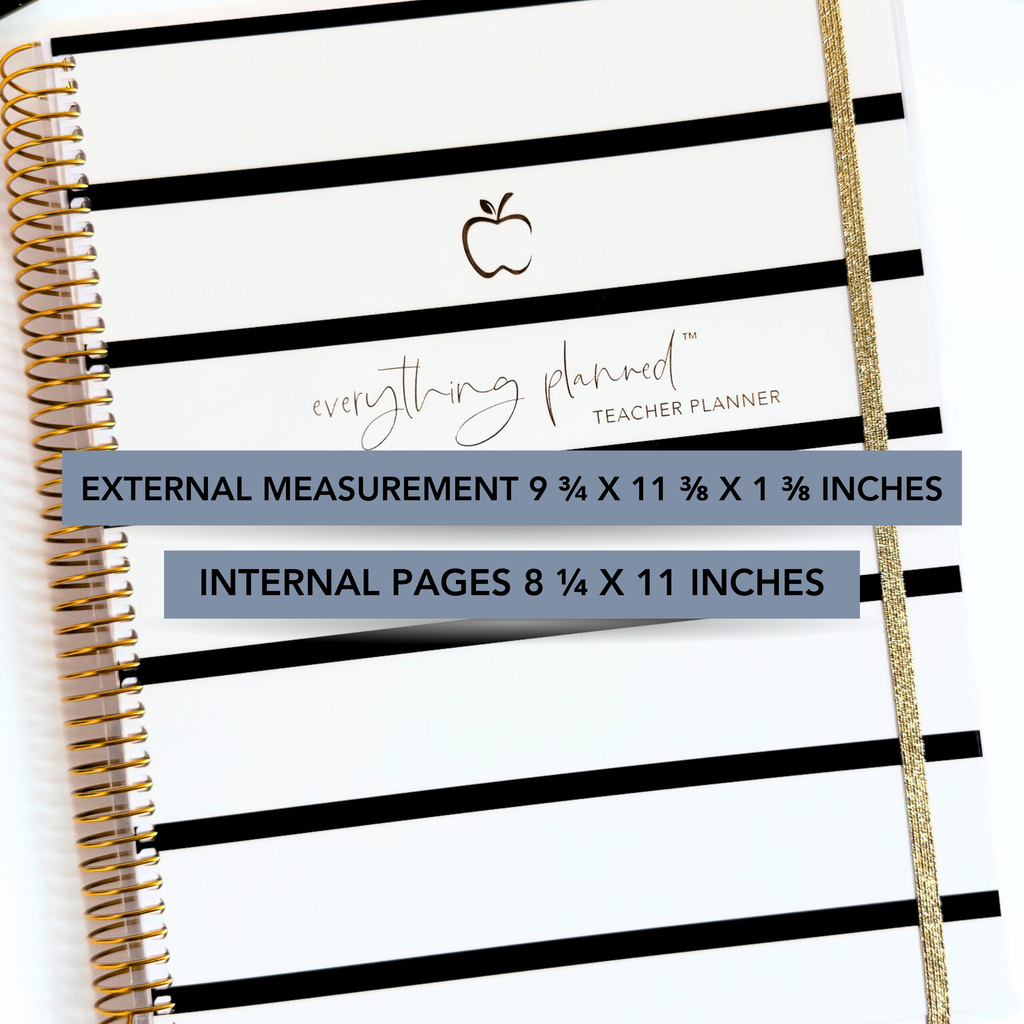 Classic Black Stripe Teacher Planner