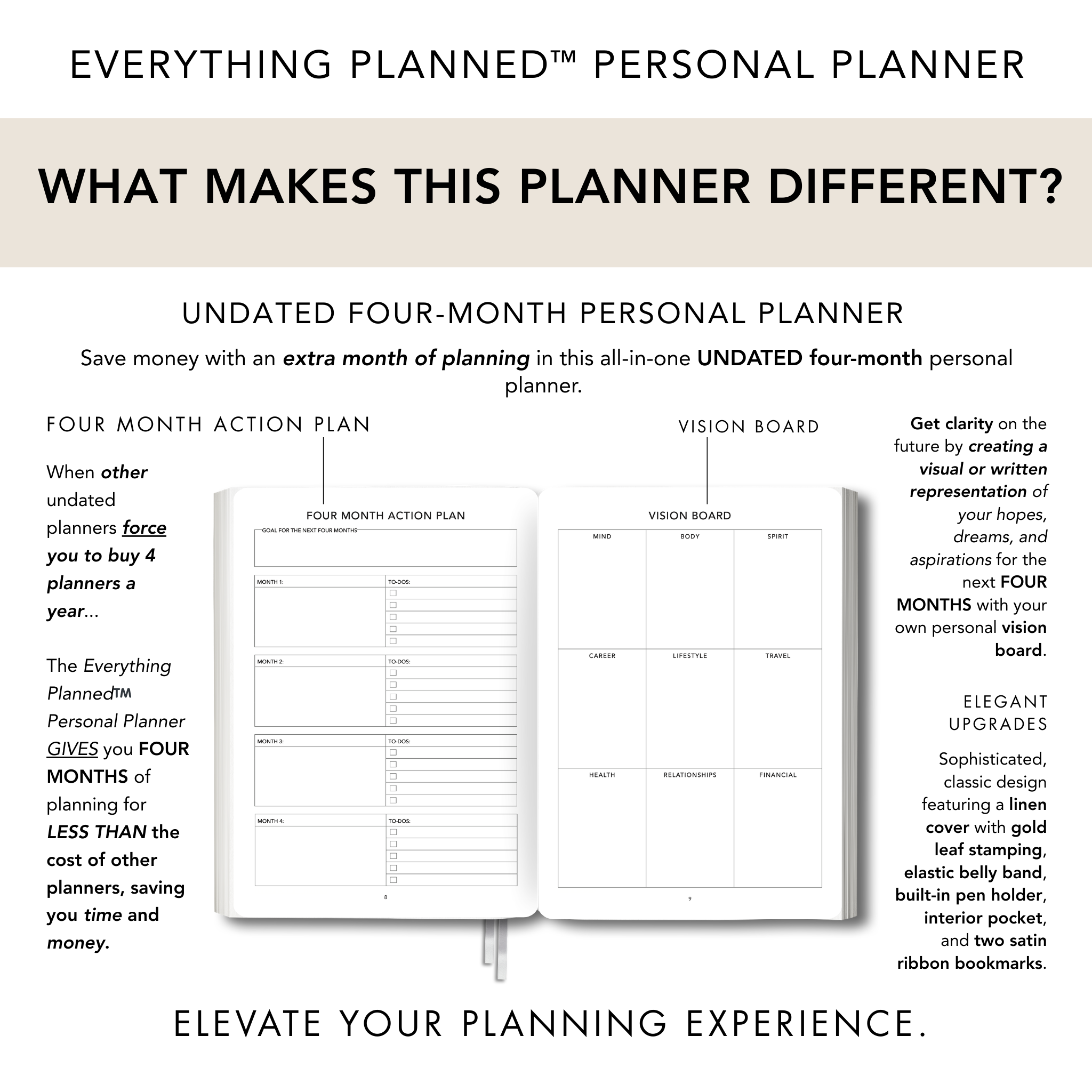 Classic Beige Personal Planner