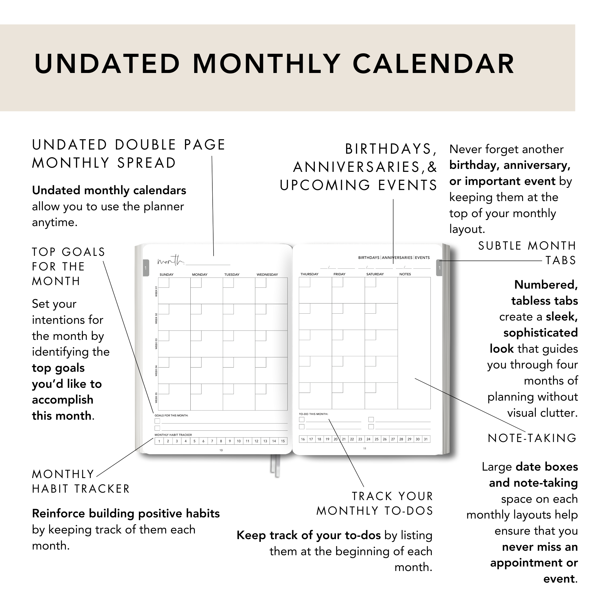Classic Beige Personal Planner