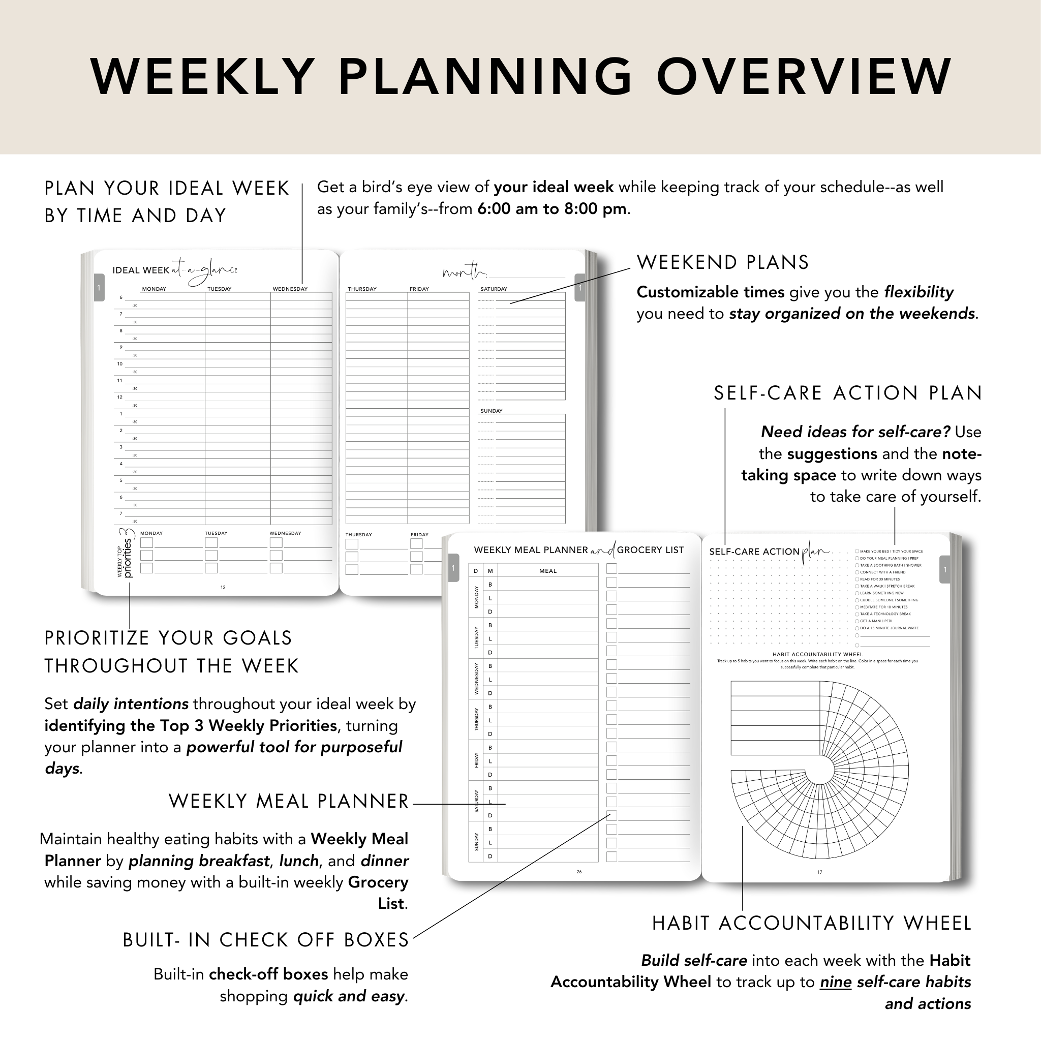 Classic Beige Personal Planner