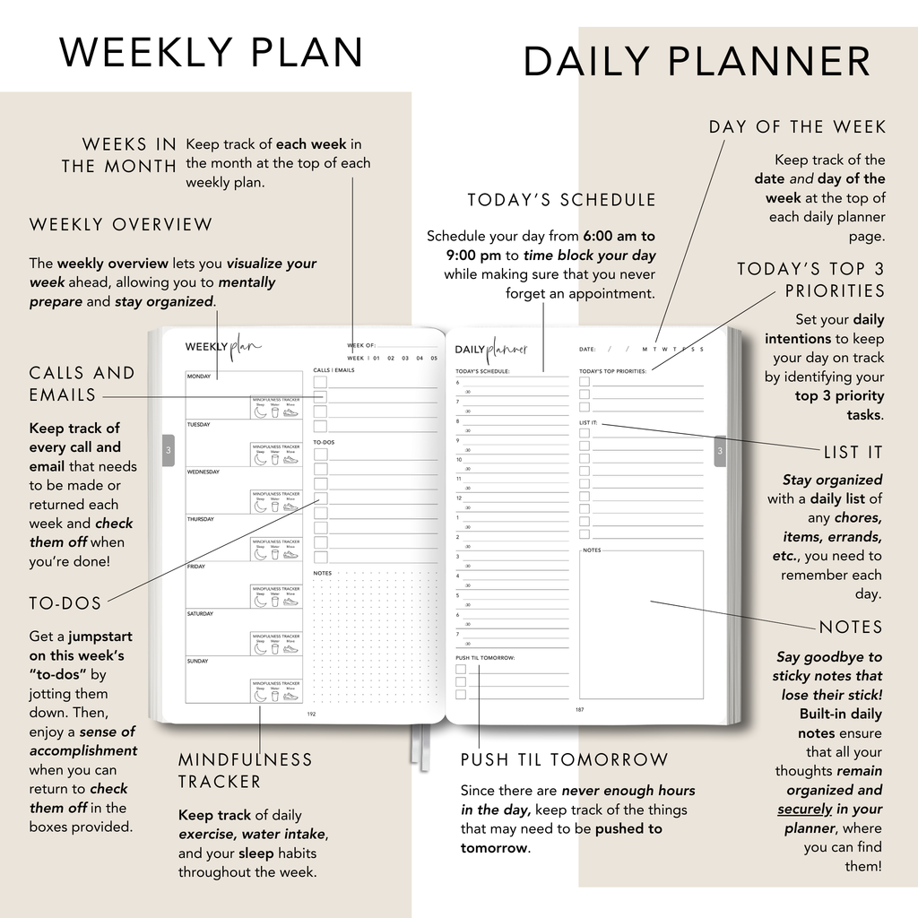 Classic Beige Personal Planner