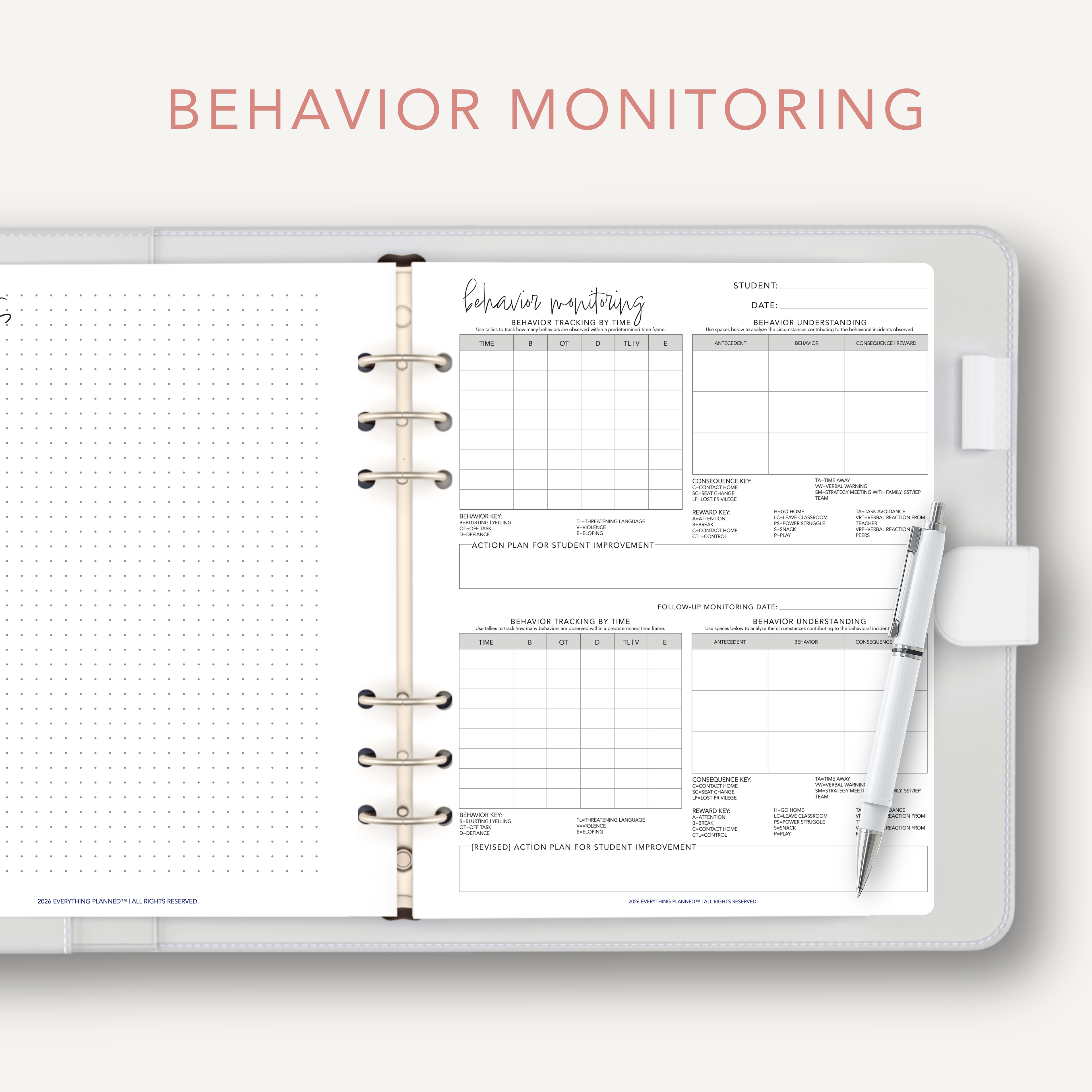 Behavior Monitoring Form