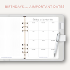 Birthday and Important Dates Tracker