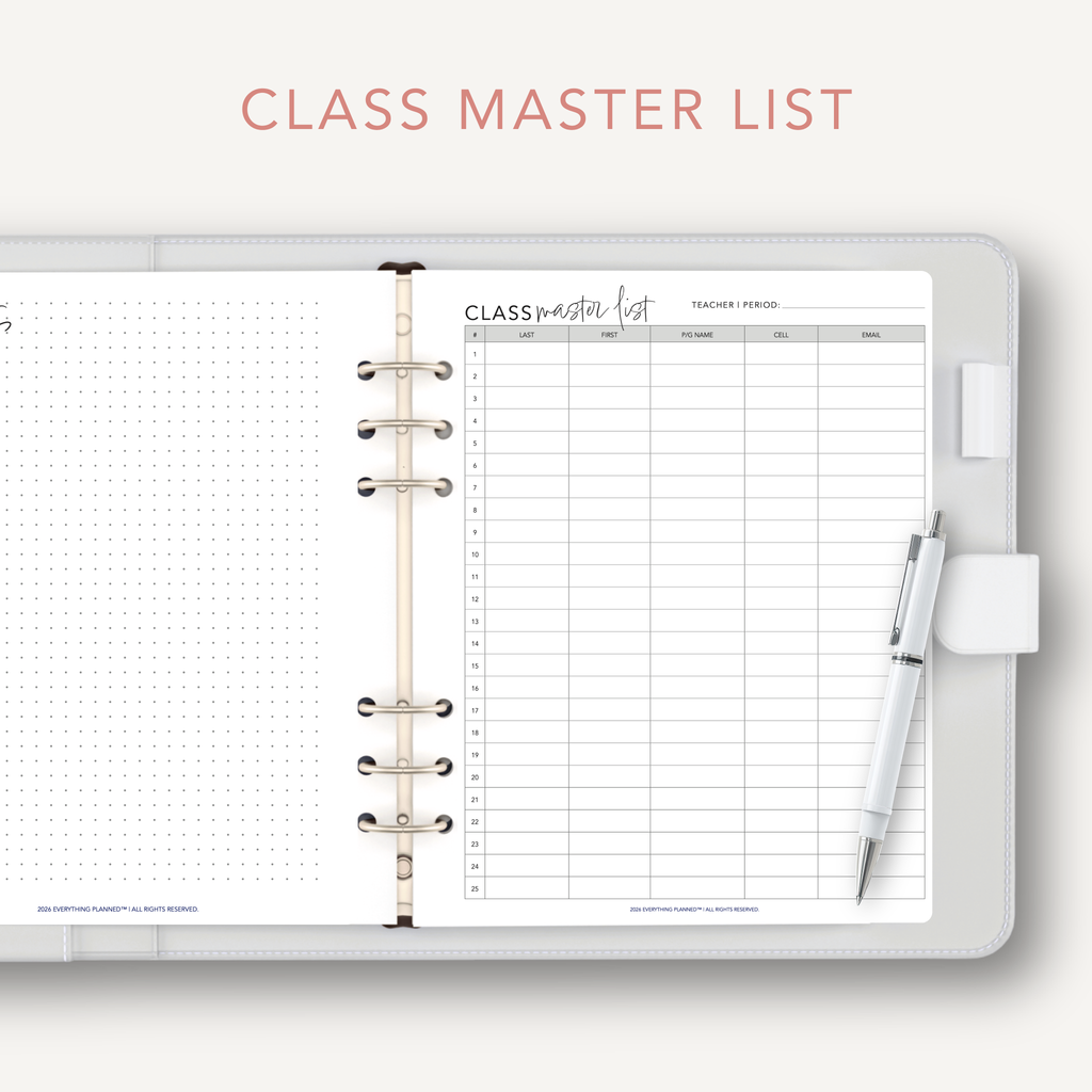 Class Master List