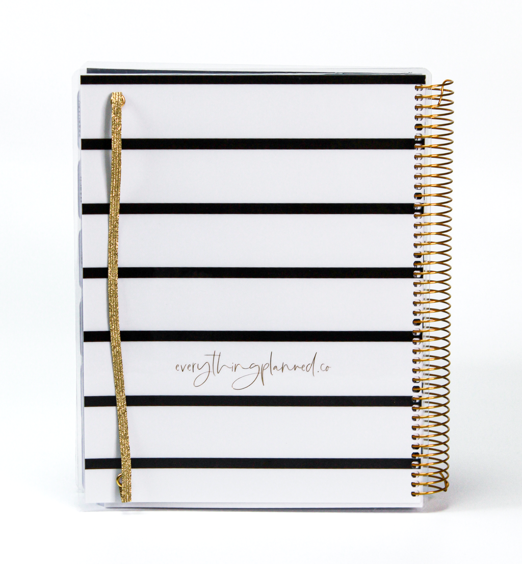 Classic Black Stripe Teacher Planner