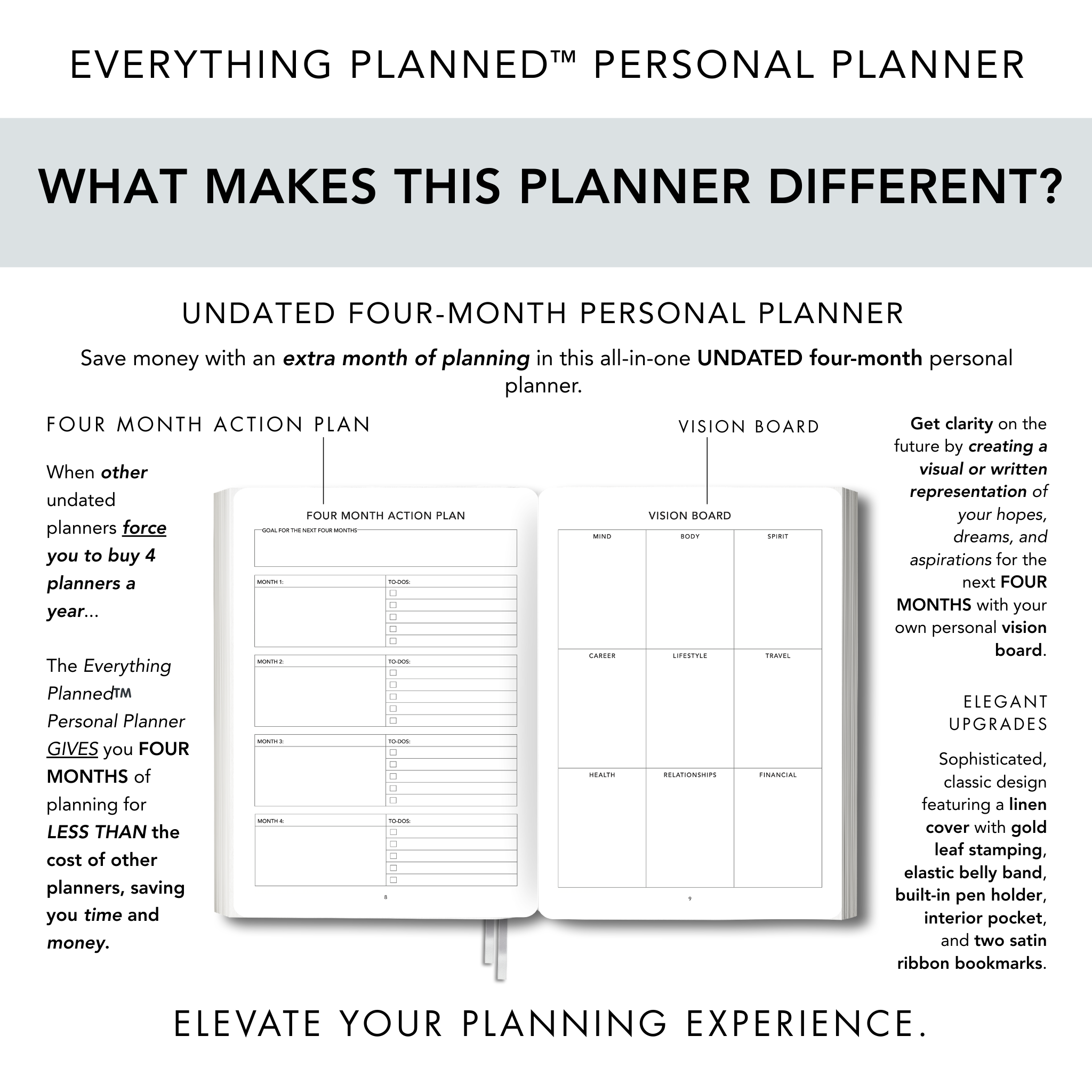 Classic Gray Personal Planner