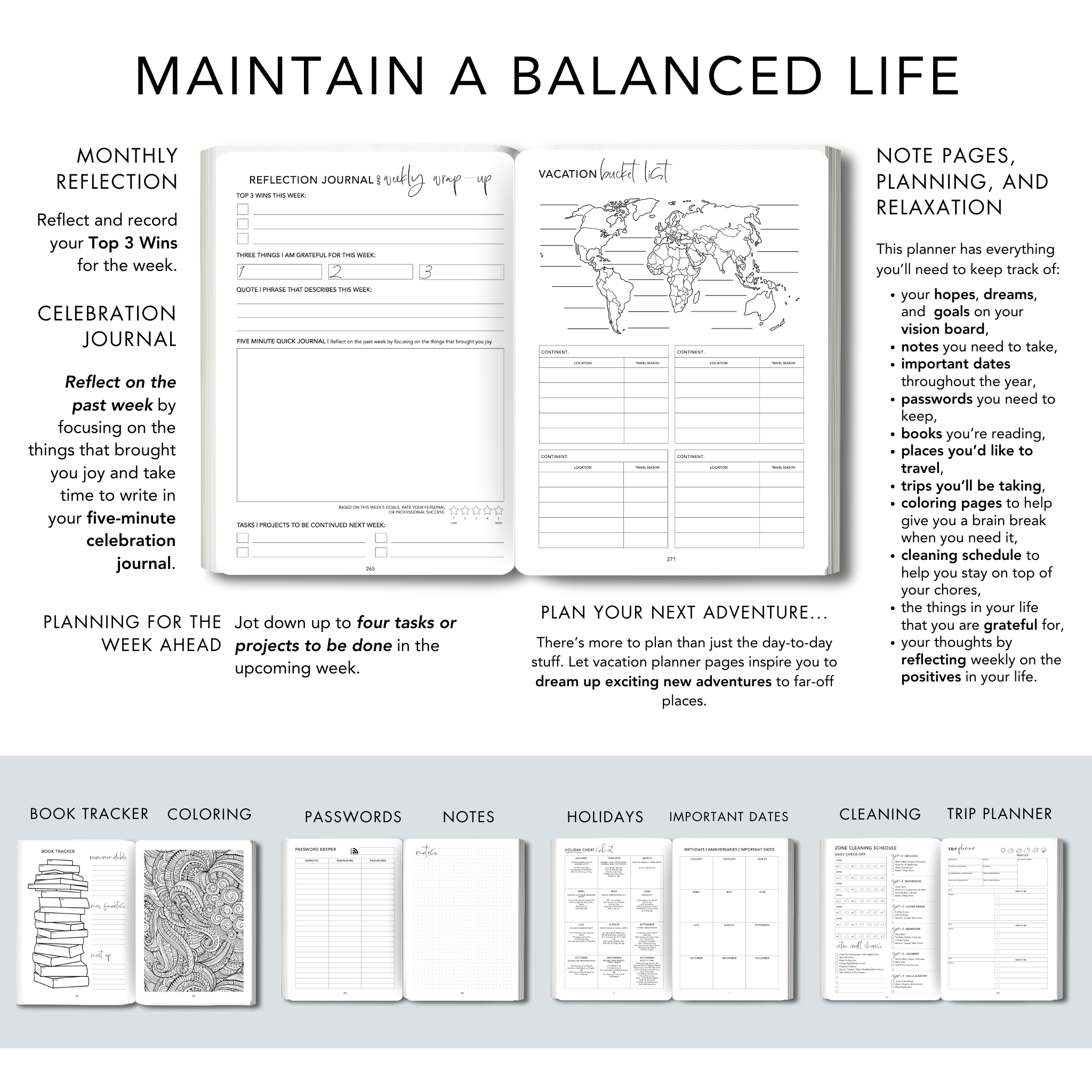 Classic Gray Personal Planner