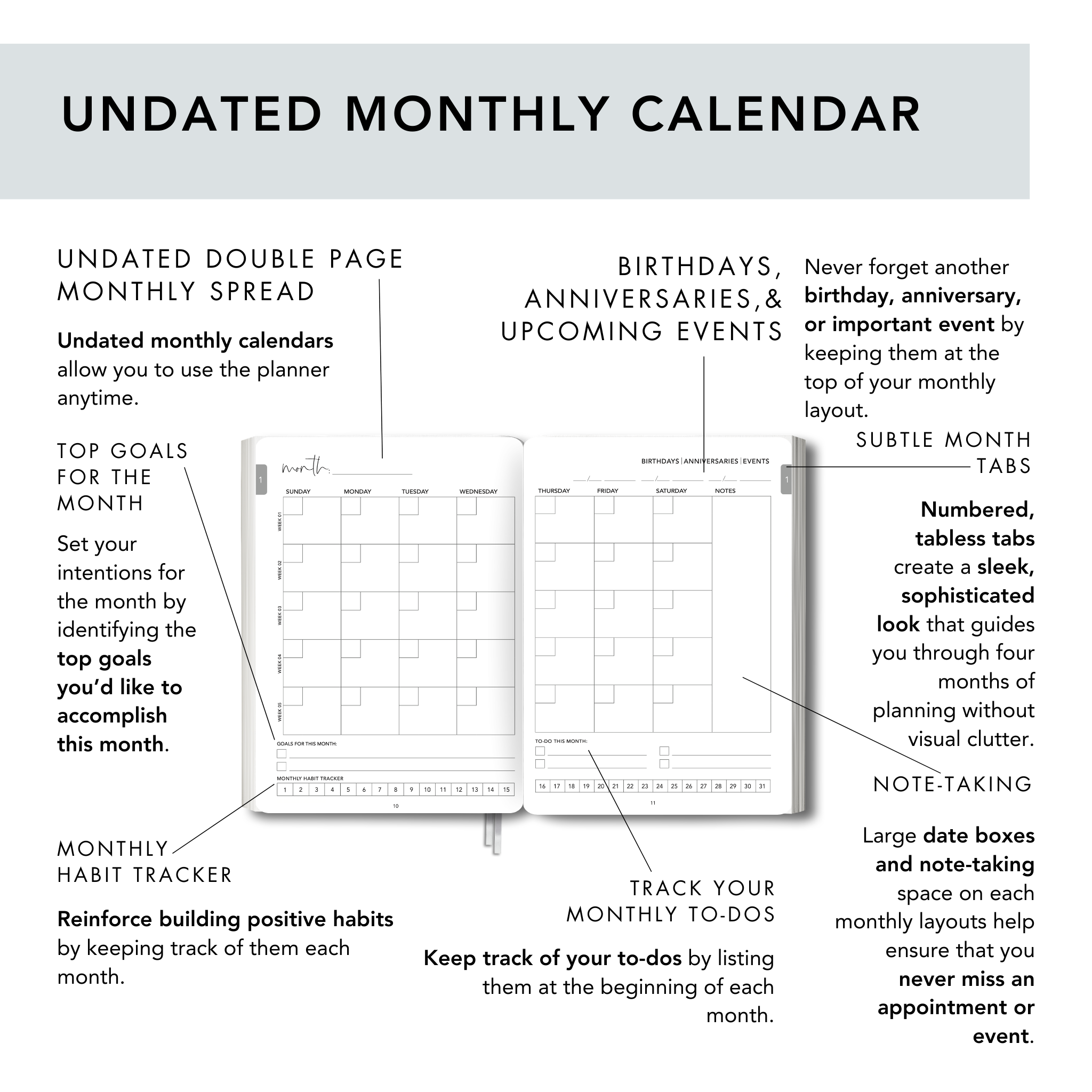 Classic Gray Personal Planner