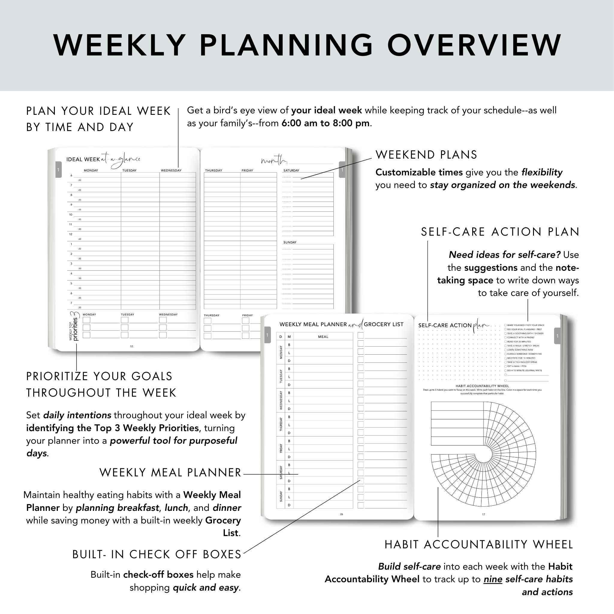 Classic Gray Personal Planner