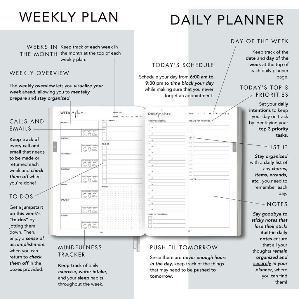 Classic Gray Personal Planner