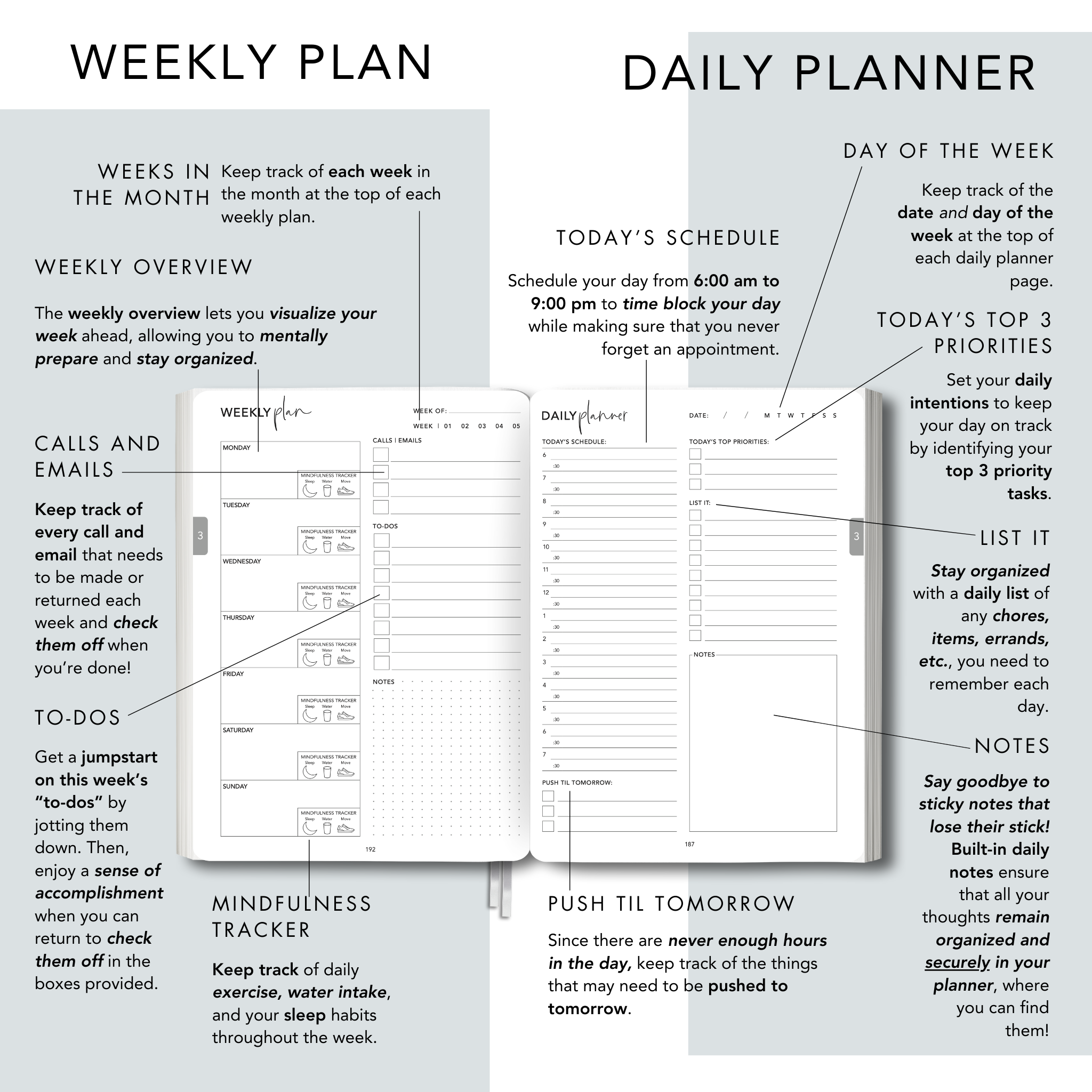 Classic Gray Personal Planner