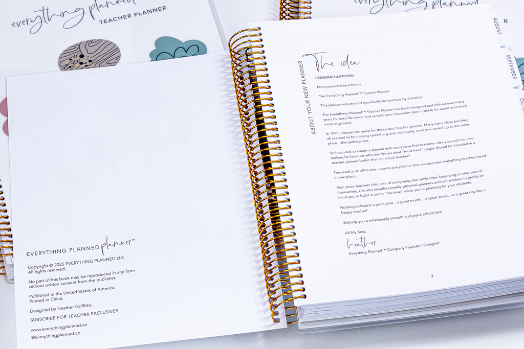 Modern Floral Teacher Planner