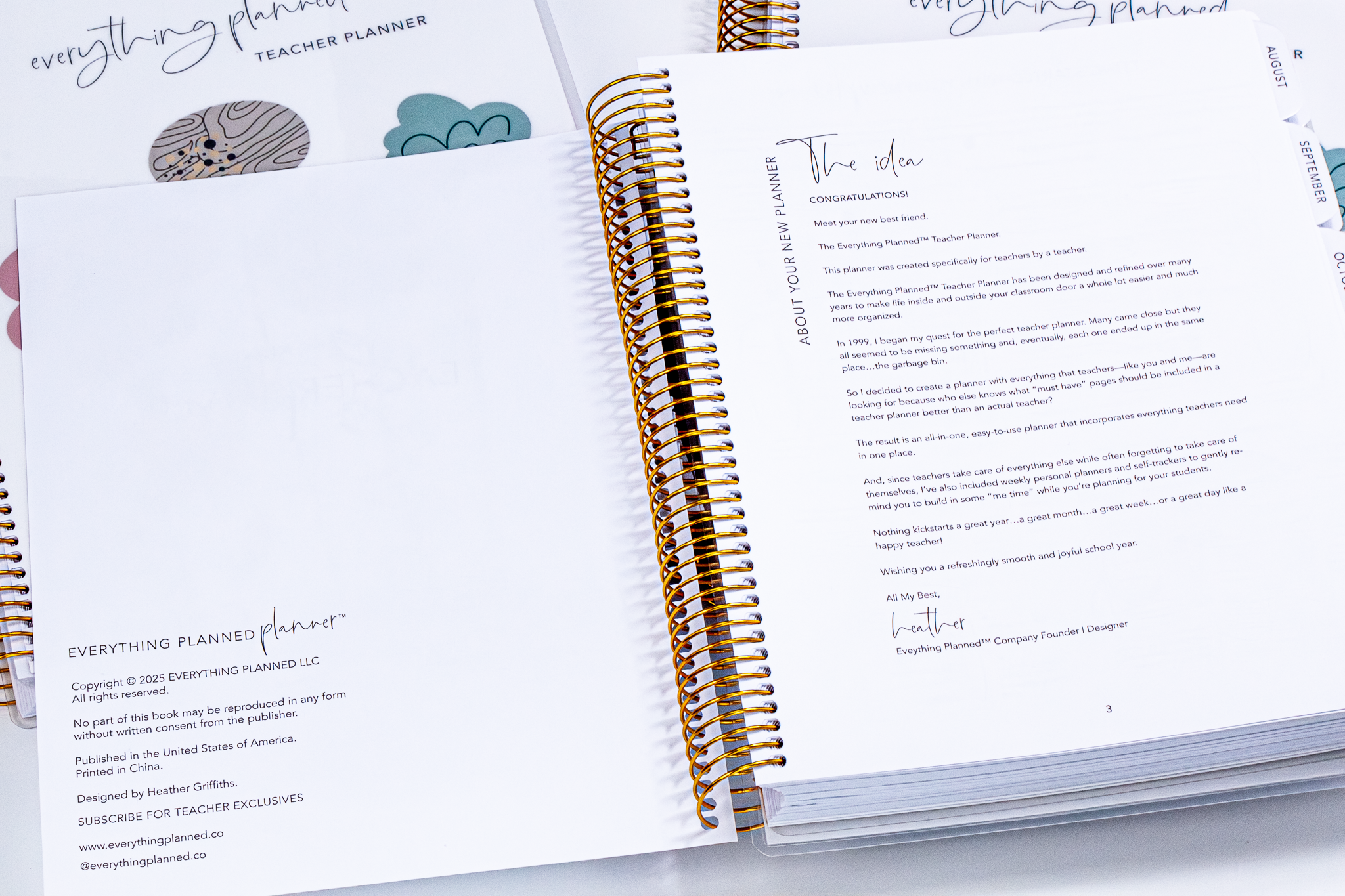 Modern Floral Teacher Planner