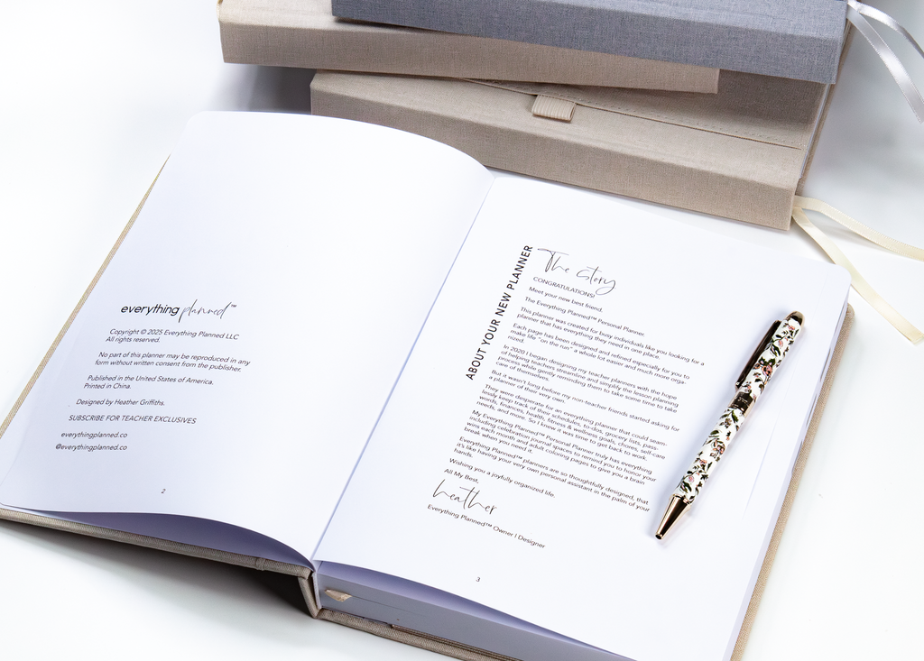 Classic Beige Personal Planner