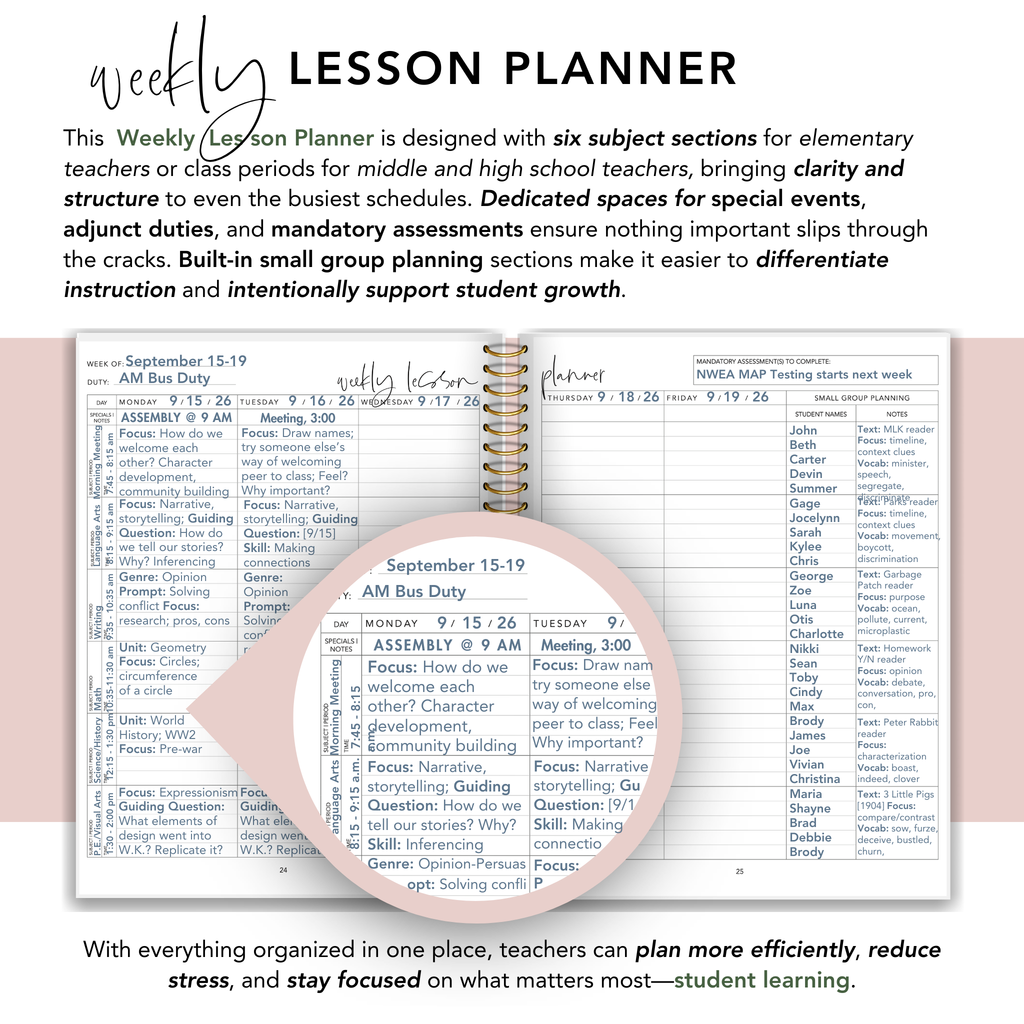 Modern Floral Teacher Planner