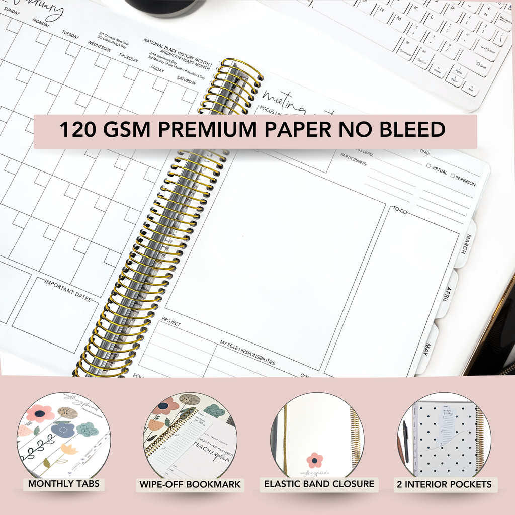 Modern Floral Teacher Planner