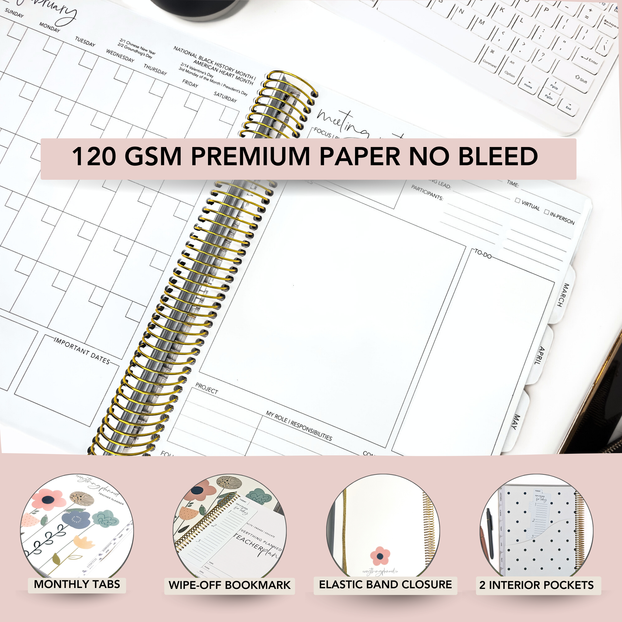 Modern Floral Teacher Planner
