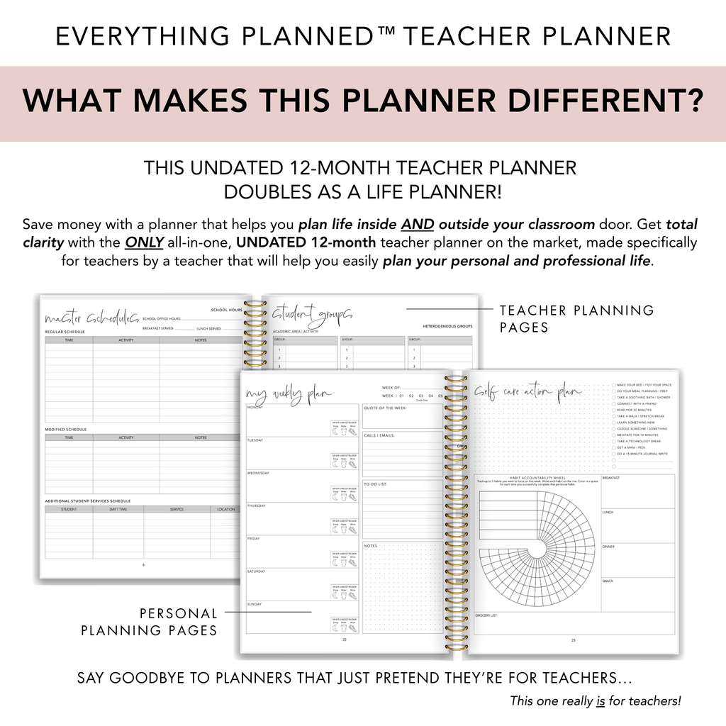 Modern Floral Teacher Planner