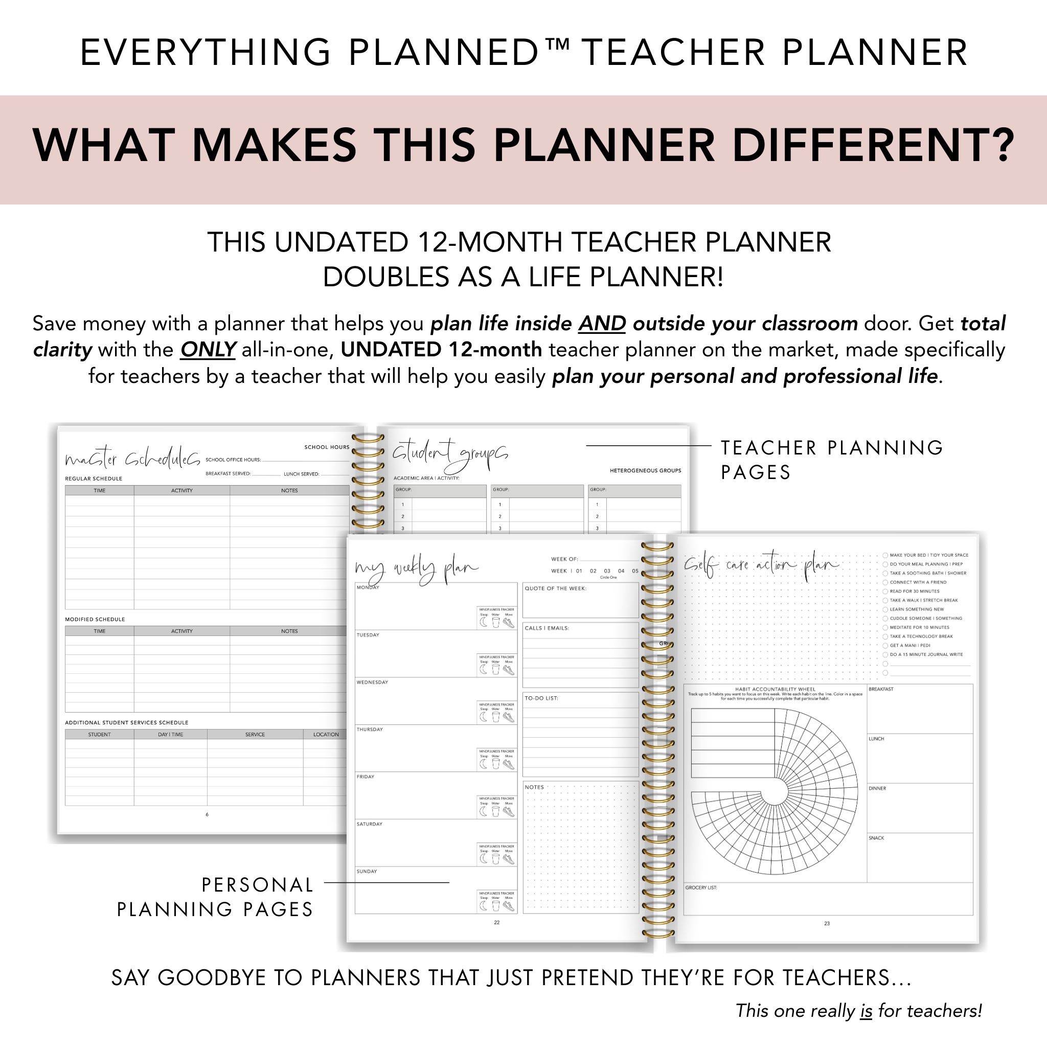 Modern Floral Teacher Planner