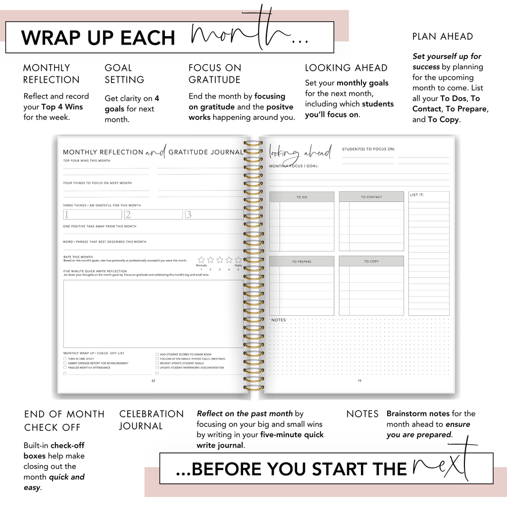 Modern Floral Teacher Planner