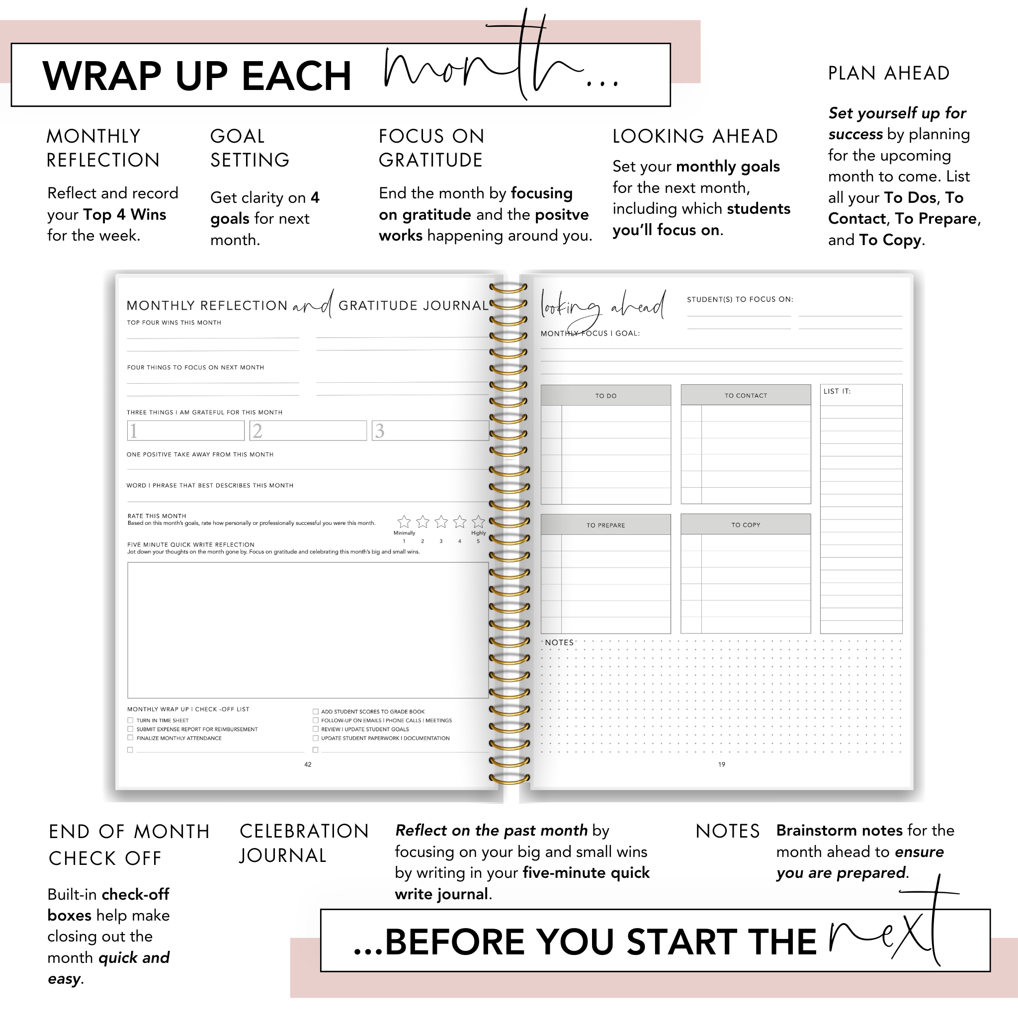 Modern Floral Teacher Planner